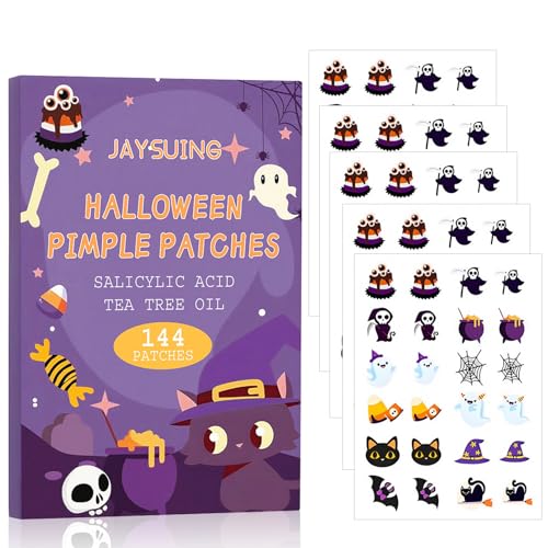 144PCS Halloween Pickel Pflaster, Hydrokolloid Pickel Patch, Pickel Patch Set, Und Wasserdicht Absorptions Anti, Für alle Hauttypen geeignet von TaimeiMao