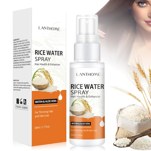 Reiswasser für Haarwachstumsspray, Biotin Haarwachstumsserum, Haarwachstum Spray mit Aloe Vera, Anti Haarausfall Haarpflegeöl, Haarwachstum Beschleunigen, für Gesünderes, Dickeres, Glatter Haar von TaimeiMao