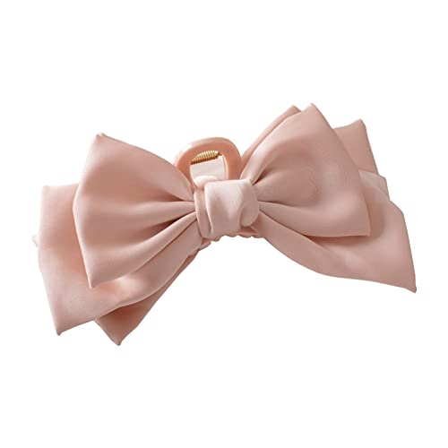 Tainrunse Haarklammer für Damen, Satin, Schleife, Dekoration, große Haarspangen, Rosa von Tainrunse