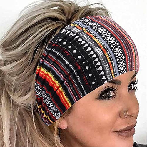 Tainrunse Kosmetisches Stirnband Retro Print Leopard Muster Frauen Gym Haarband Dekorative Dehnbare Attraktive Kopfbedeckung Mehrfarbig von Tainrunse