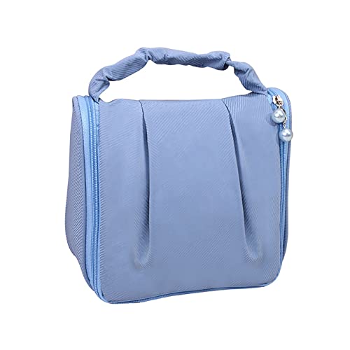 Tainrunse Make-up-Organizer, Aufbewahrung, Kosmetiktasche, einfarbig, wasserabweisend, geräumige Kapazität, kompatibel mit Outdoor, Blau von Tainrunse