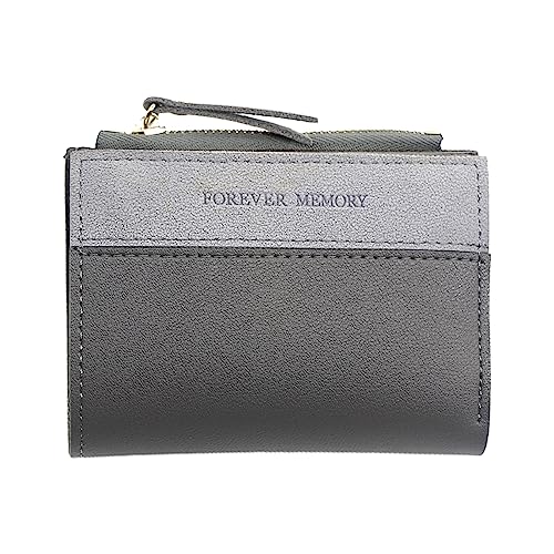 Tainrunse Tragbare Frauen Brieftasche Mini Kurze Multi-Slots Kreditkarte Halter Zipper Schlanke Brieftasche Geldbörse Geld Fall Grau von Tainrunse