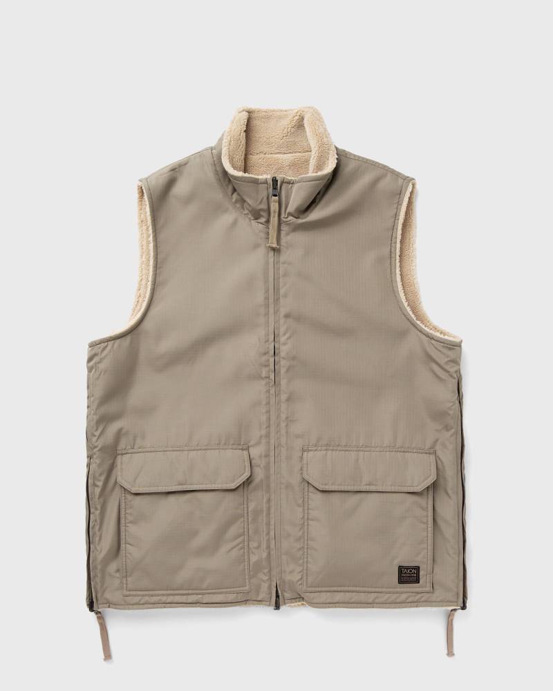 Taion NON DOWN  MILITARY  REVERSIBLE BOA HI NECK VEST men Vests brown in Größe:M von Taion