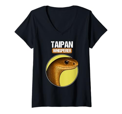 Damen Taipane Taipan T-Shirt mit V-Ausschnitt Damen Taipane Taipan T-Shirt mit V-Ausschnitt von Taipane Taipan Tier Shop