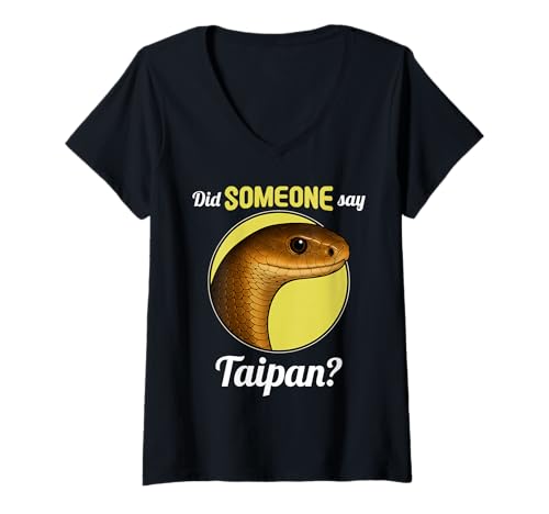 Damen Taipane Taipan T-Shirt mit V-Ausschnitt Damen Taipane Taipan T-Shirt mit V-Ausschnitt von Taipane Taipan Tier Shop