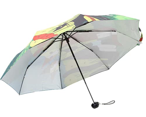 TaissBocco Netter Hirsch Regenschirm Regen Sun Compact Automatischer Regenschirm Sunblock Winddicht für Frauen Männer Mädchen Jungen (T10) von TaissBocco
