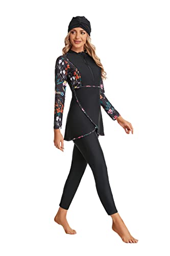 TaissBocco Full Swimming Costume Burkini for Women Modest Girls Swimsuit Islamic Swimwear Plus Size(L, T20) von TaissBocco