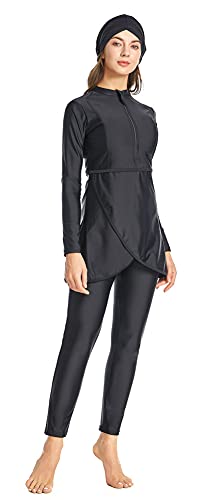 TaissBocco Full Swimming Costume Burkini for Women Modest Girls Swimsuit Islamic Swimwear Plus Size(L, T4) von TaissBocco