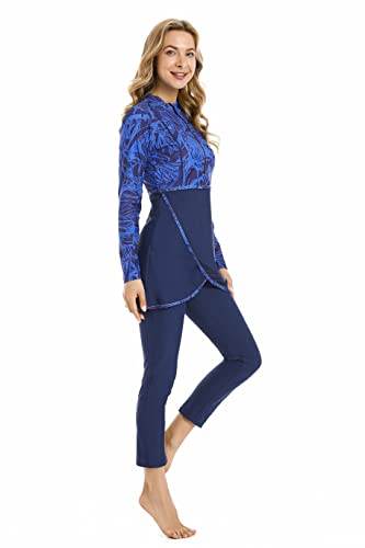 TaissBocco Full Swimming Costume Burkini for Women Modest Girls Swimsuit Islamic Swimwear Plus Size(M, T11) von TaissBocco