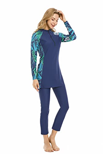 TaissBocco Full Swimming Costume Burkini for Women Modest Girls Swimsuit Islamic Swimwear Plus Size(M, T13) von TaissBocco