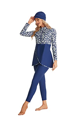 TaissBocco Full Swimming Costume Burkini for Women Modest Girls Swimsuit Islamic Swimwear Plus Size(S, T19) von TaissBocco