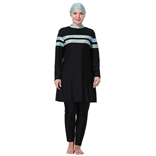 TaissBocco Muslimische Plus Size Bademode für Frauen Burkini Islamischer Badeanzug (3XL, T6) von TaissBocco