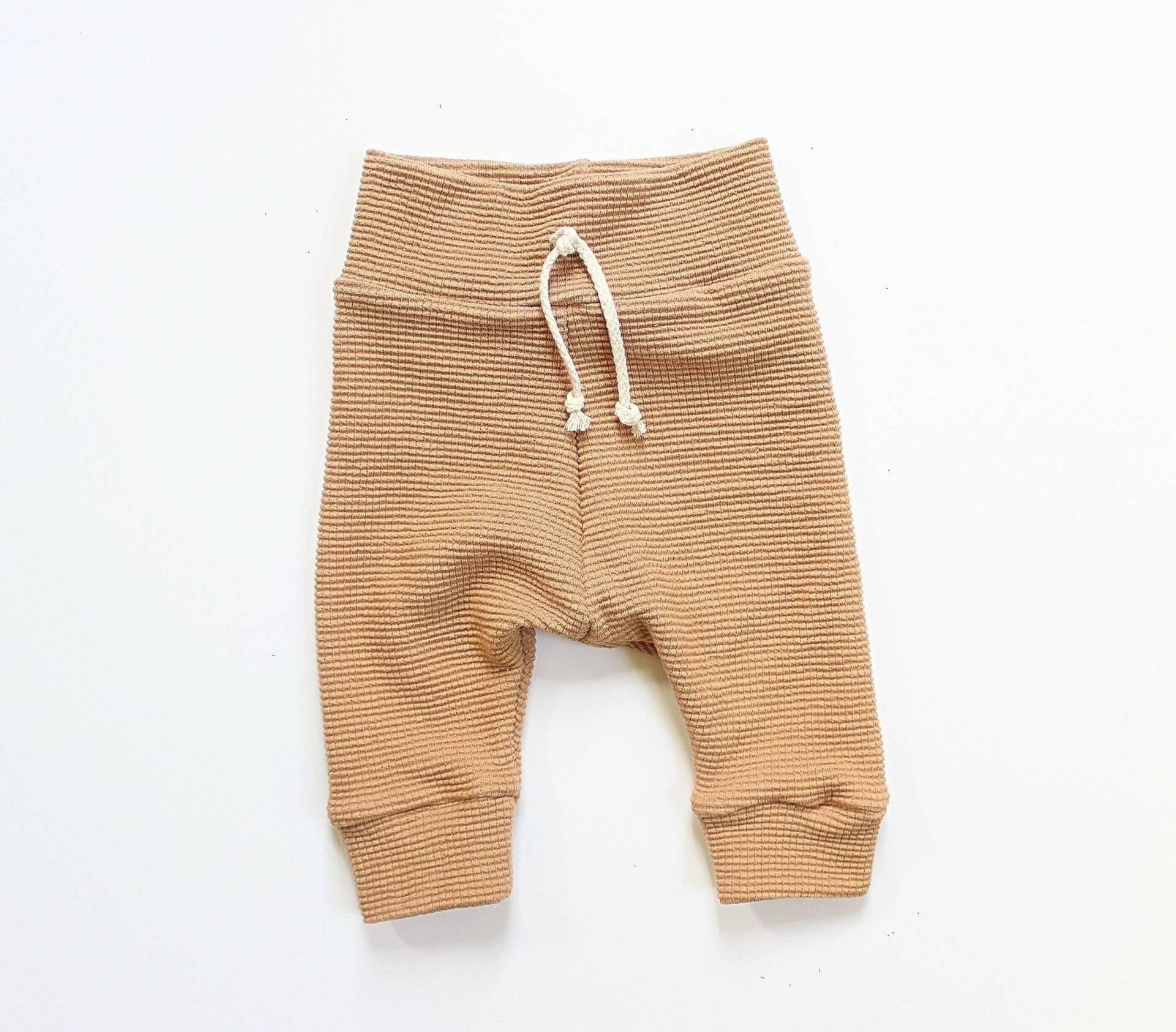 Bio Baby Hose Waffel Stricken in Toast, Jogger, Herbst Hose, Super Weiche Babyhose, Mädchen/ Jungen Gender Neutral von TajandMe