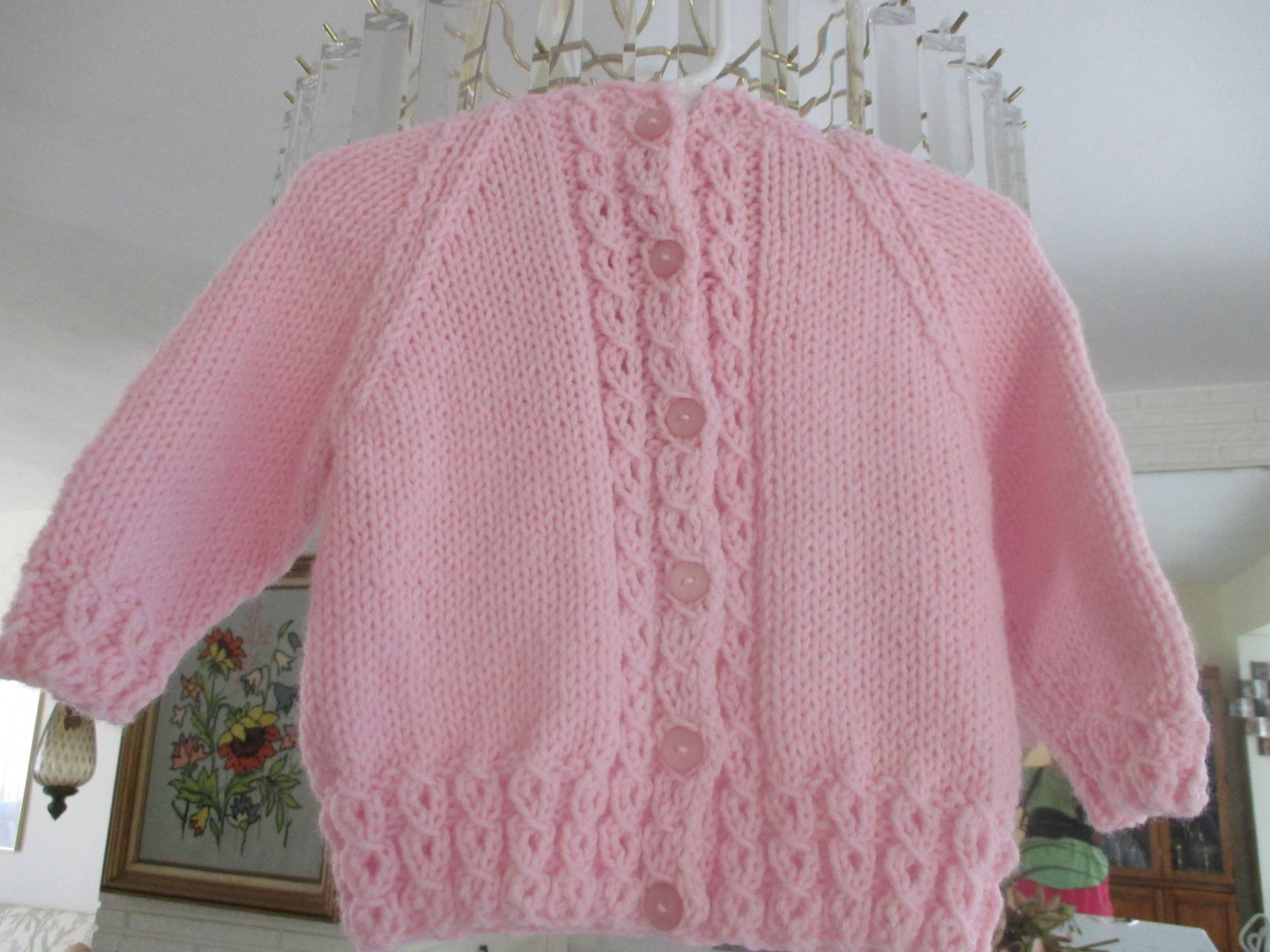 Hand Stricken Baby Kapuzen Pullover/Kammgarn Gewicht Mit Kapuze Babystrickjacke Hand Stricken Baby Kapuzen Pullover/Kammgarn Gewicht Mit Kapuze Babystrickjacke von TajesEmporium