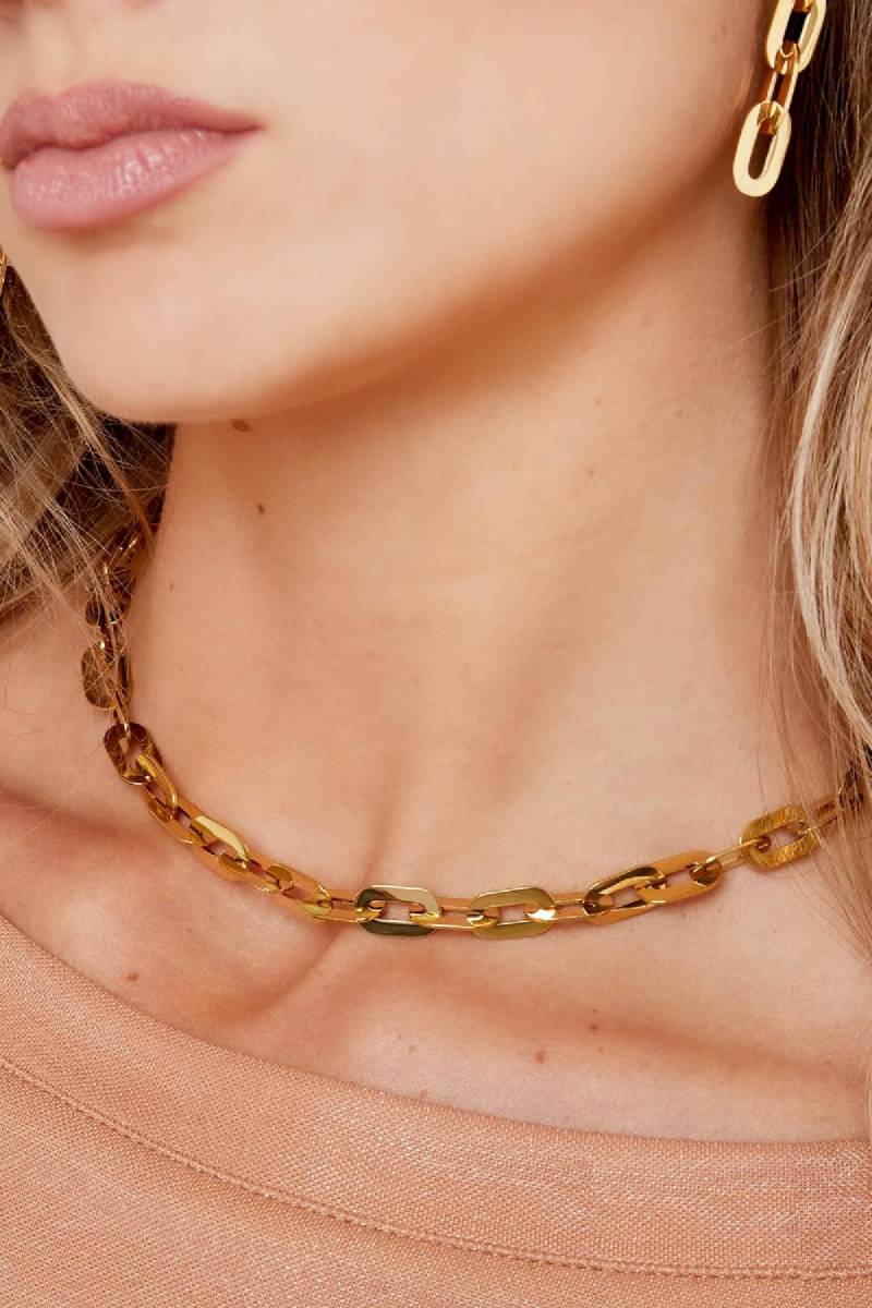 Chunky Kette Halskette Gold Oder Silber, Edelstahl Chunky Kette Halskette Gold Oder Silber, Edelstahl von TakaWear
