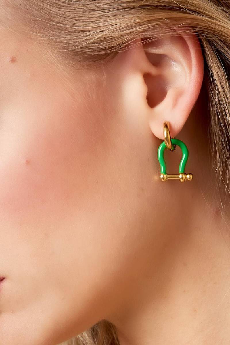 Ohrringe Bunte Fessel Farbige Emaille Und Gold Edelstahl Ohrringe Bunte Fessel Farbige Emaille Und Gold Edelstahl von TakaWear