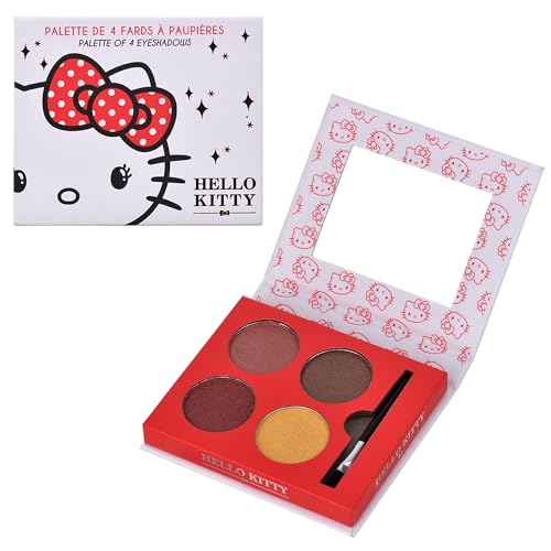 Hello Kitty Make-up-Set enthält 4 Lidschatten mit Pinsel und Spiegel von Take Care