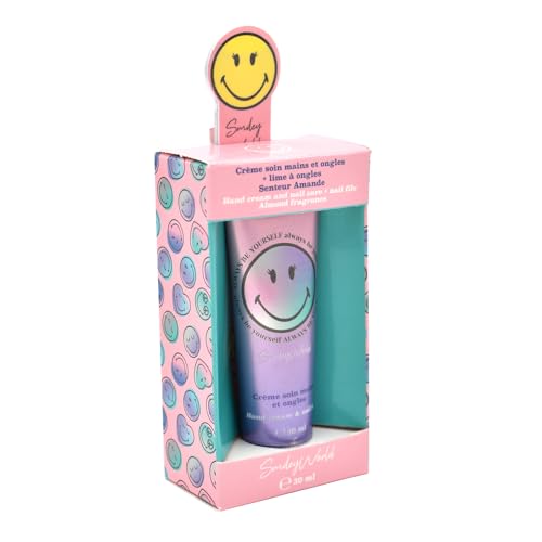 Take Care Smiley, Pflegecreme und Nagelfeile, Duft, Mandel, Vegan, Hydratation, Kinder, Junior, 30 ml von Take Care