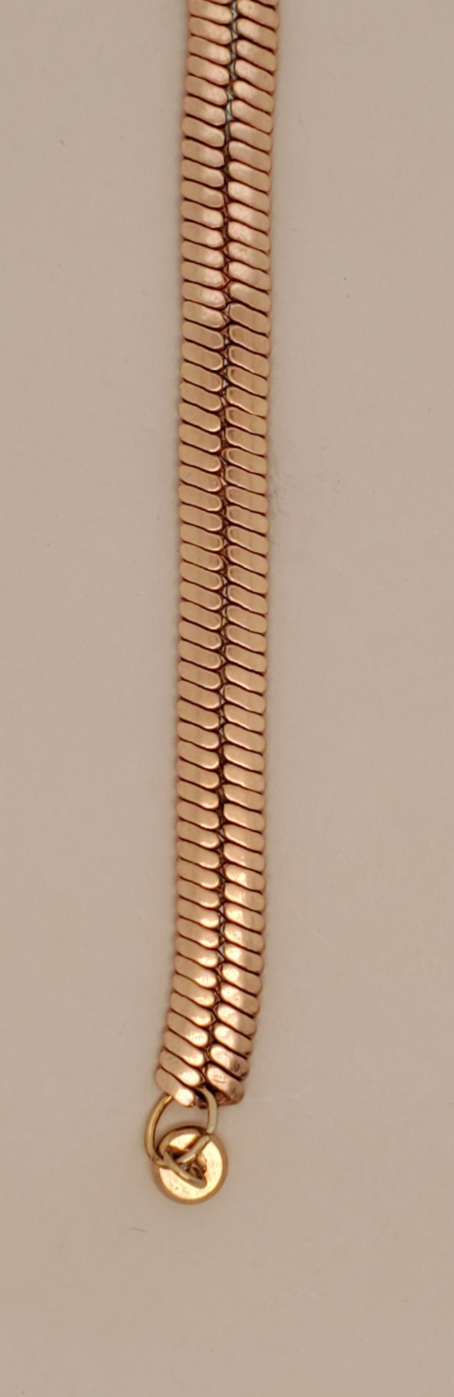 Schlangenkette Armband Aus Rotem Messing, Glatt, Breit Und Schlicht, Goldfarbener Magnetverschluss Mit Ovalen Sprüngen Befestigt von TakeenArts