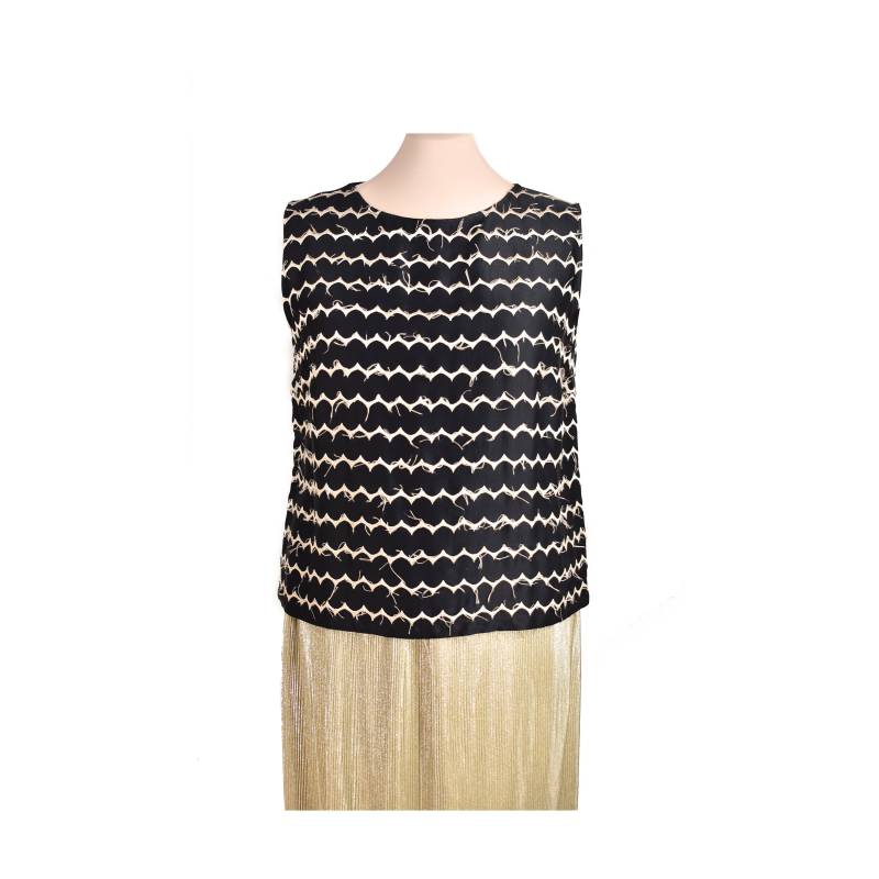 Schwarzes Baumwoll Besticktes Top Ärmellose Bluse Schwarzes Baumwoll Besticktes Top Ärmellose Bluse von TakidaCreations
