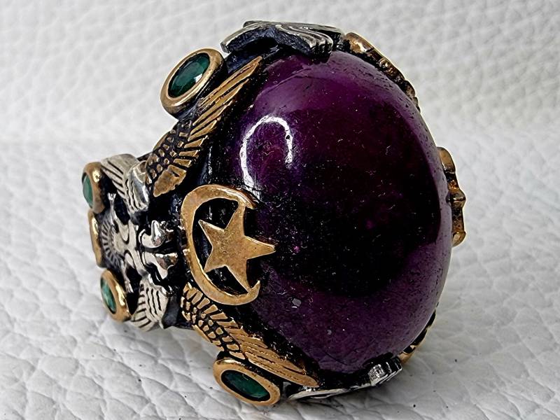 925 Silber Ring Amethyst Edelstein Gümüş Yüzük Ametist Silver Gemstone Unkat Unique Tek Değerli Taş 925 Silber Ring Amethyst Edelstein Gümüş Yüzük Ametist Silver Gemstone Unkat Unique Tek Değerli Taş von WagantOfficial