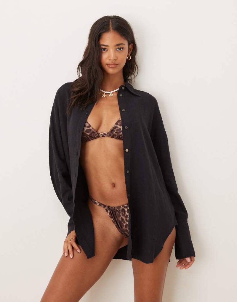 Tala - Essential - Leinenhemd in Schwarz von Tala