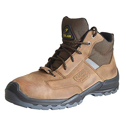 Talan Outdoor 318 S3 Sicherheitsschuhe Arbeitsschuhe Bauschuhe hoch Braun, Größe:39 EU von Talan