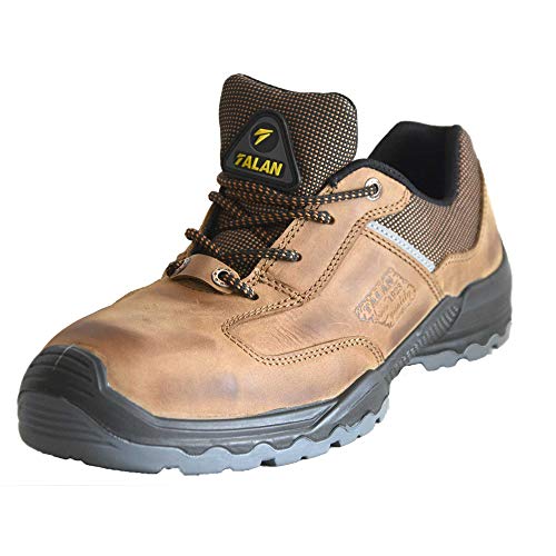 TALAN Outdoor 368 S3 Sicherheitsschuhe Arbeitsschuhe Bauschuhe flach Braun, Größe:42 EU von TALAN