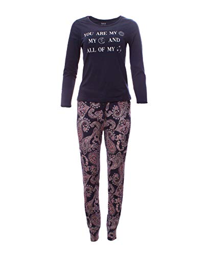 Damen Pyjama Set Schlafanzug Schlafhose + Langarm Oberteil You Are My Sun L von Talay