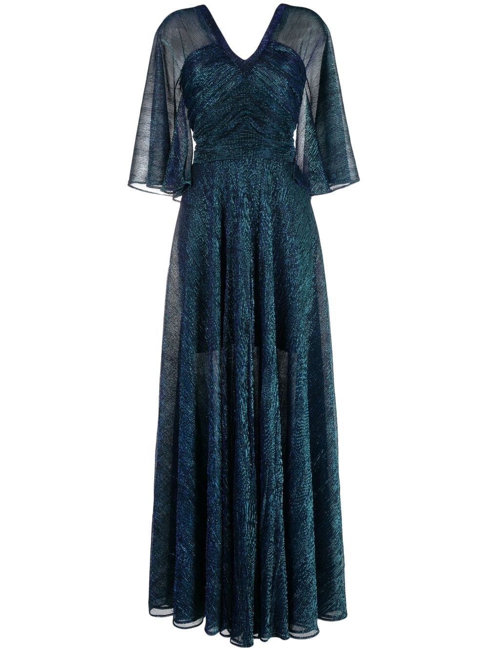 Talbot Runhof Abendkleid mit V-Ausschnitt - Blau von Talbot Runhof