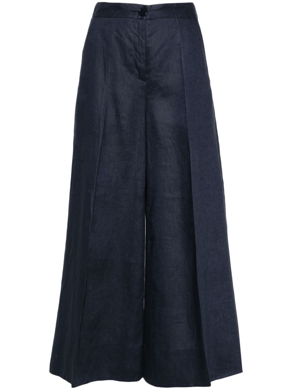 Talbot Runhof Leinenhose mit weitem Bein - Blau von Talbot Runhof