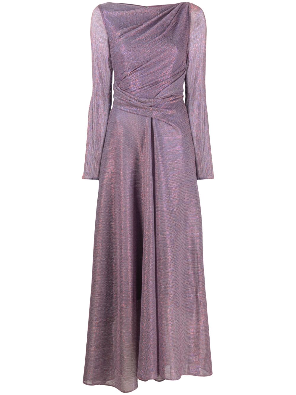 Talbot Runhof Plissiertes Lurex-Abendkleid - Violett von Talbot Runhof