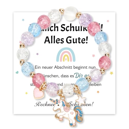 TaleMoon Einhorn Schulkind Armband Mädchen,Regenbogen Einhorn Perlen Armband Schulanfang,Schulkind Einschulung Geschenke Armbändchen,Schulanfänger Kinderschmuck Geburtstagsgeschenk TaleMoon Einhorn Schulkind Armband Mädchen,Regenbogen Einhorn Perlen Armband Schulanfang,Schulkind Einschulung Geschenke Armbändchen,Schulanfänger Kinderschmuck Geburtstagsgeschenk von TaleMoon