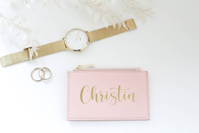 Mini Geldbörse Personalisiert | Vier Farben Zur Auswahl Mit Name | Kleiner Geldbeutel Für Unterwegs Mini-Portemonnaie Tales Of Marley von TalesOfMarley