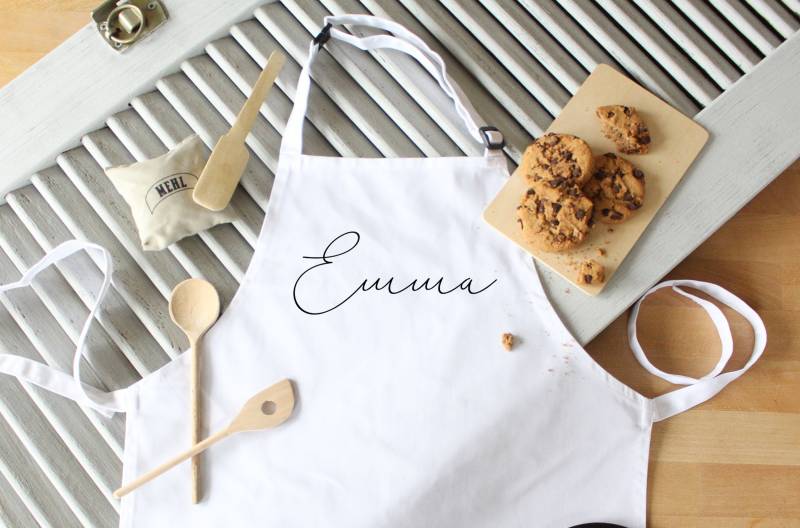 Personalisierte Kinderschürze Mit Namen | Kochschürze Backschürze Backen Kindern Weihnachtsgeschenk Tales Of Marley von TalesOfMarley
