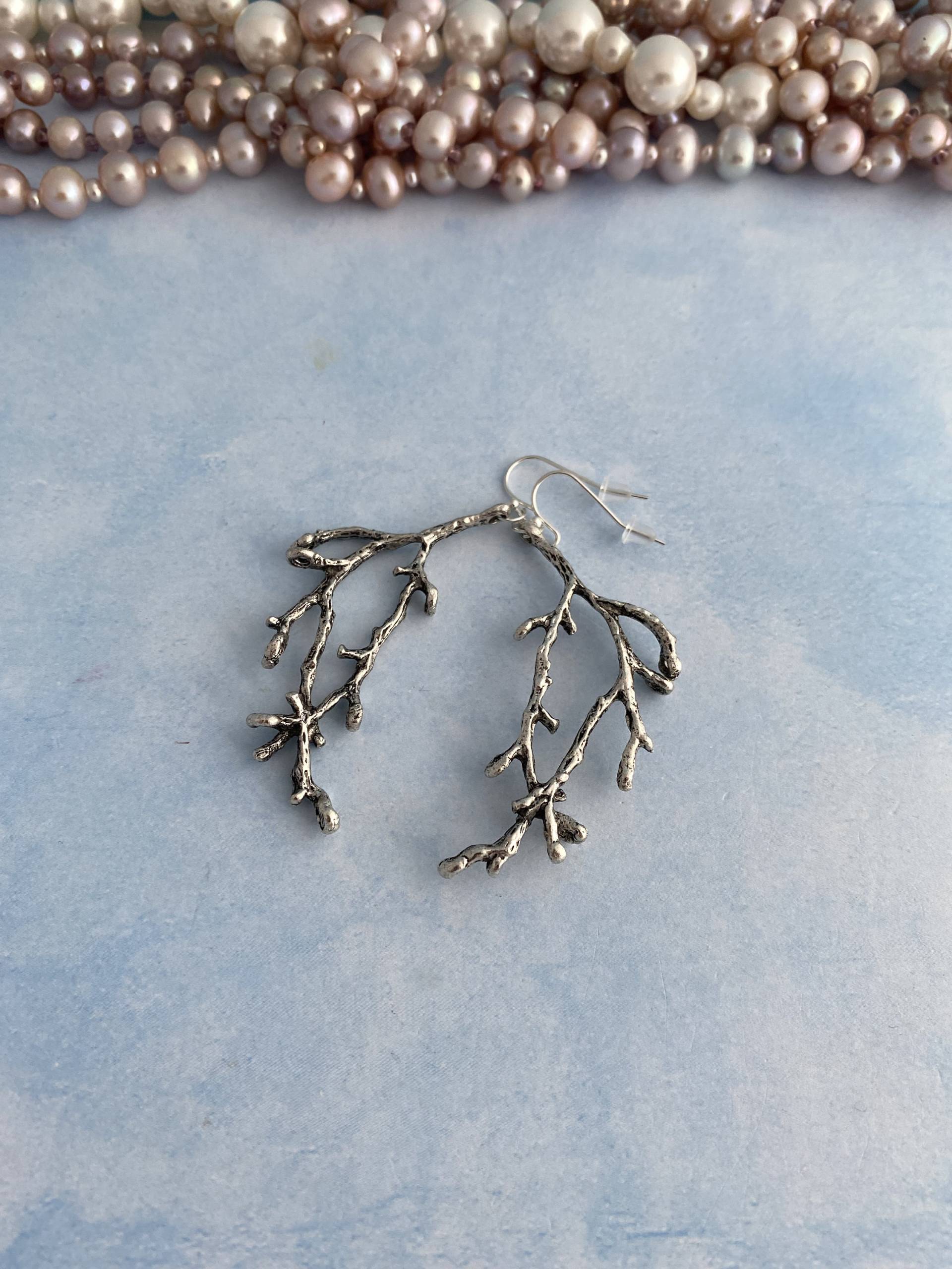 Lange Zweig Ohrringe Antike Bronze Oder Silber, Wald Boho Schmuck Herbst Accessoire Lange Zweig Ohrringe Antike Bronze Oder Silber, Wald Boho Schmuck Herbst Accessoire von TalinaStudio