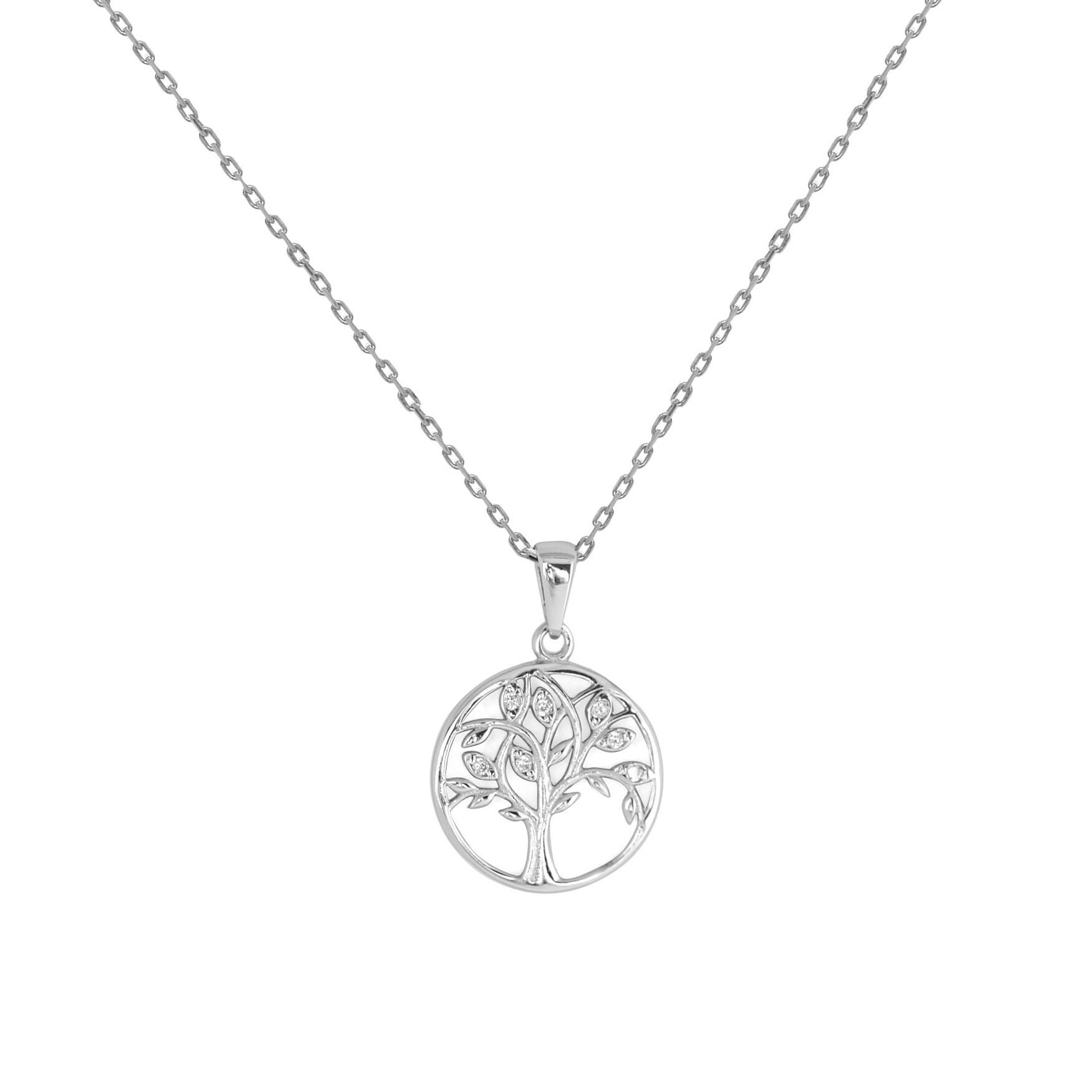 Anhänger Baum Des Lebens Silber Und Weiße Zirkone, Stammbaum Schmuck, Kreis Halskette, Geschenkkette Inbegriffen, Goodlook /Adv-1131 Anhänger Baum Des Lebens Silber Und Weiße Zirkone, Stammbaum Schmuck, Kreis Halskette, Geschenkkette Inbegriffen, Goodlook /Adv-1131 von TalismanBijoux