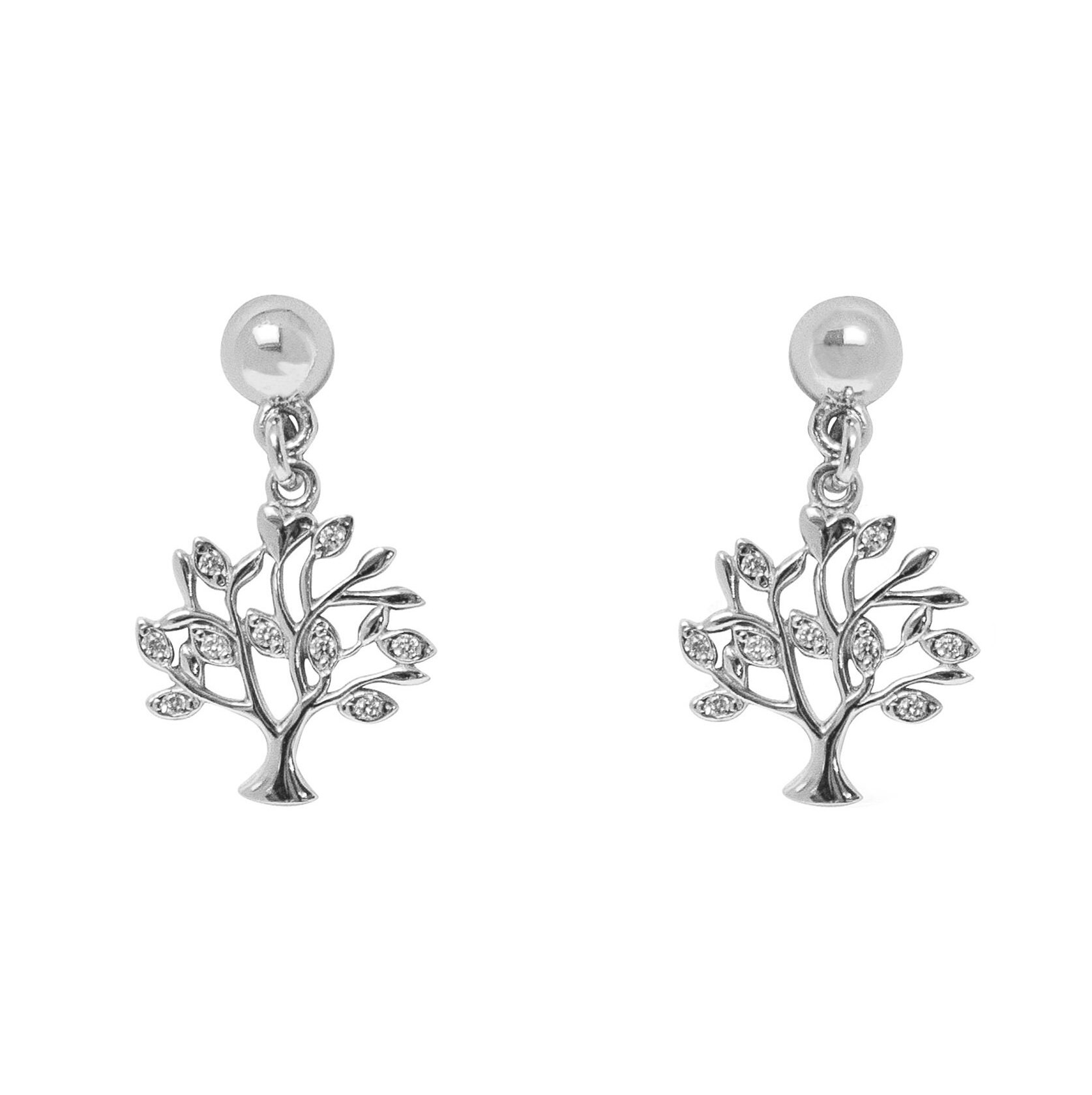 Baum Des Lebens Silber Und Weiße Zirkone Ohrringe, Halskette, Goodlook, Schmuck Baum Des Lebens Silber Und Weiße Zirkone Ohrringe, Halskette, Goodlook, Schmuck von TalismanBijoux
