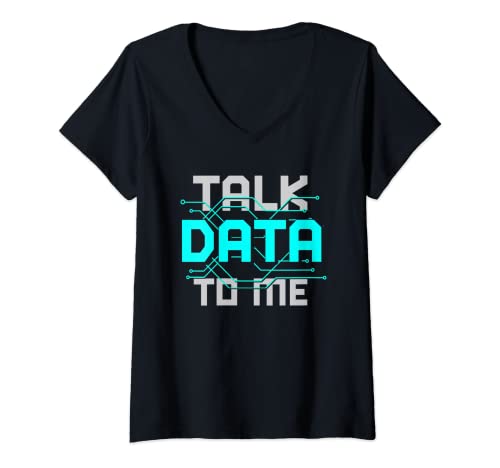 Damen Talk Data To Me | Computerdatenwissenschaft | Programmer Coder T-Shirt mit V-Ausschnitt Damen Talk Data To Me | Computerdatenwissenschaft | Programmer Coder T-Shirt mit V-Ausschnitt von Talk Data To Me Computer Data Science Coder Gift