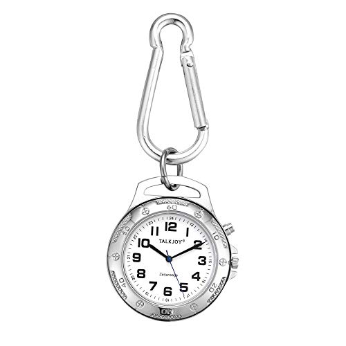 Profi METALL Sprechender Schlüssel-Anhänger Armbanduhr Wecker Uhr Senioren Blindenuhr Taschenuhr Umhängeuhr mit Uhrzeitansage von TalkJoy