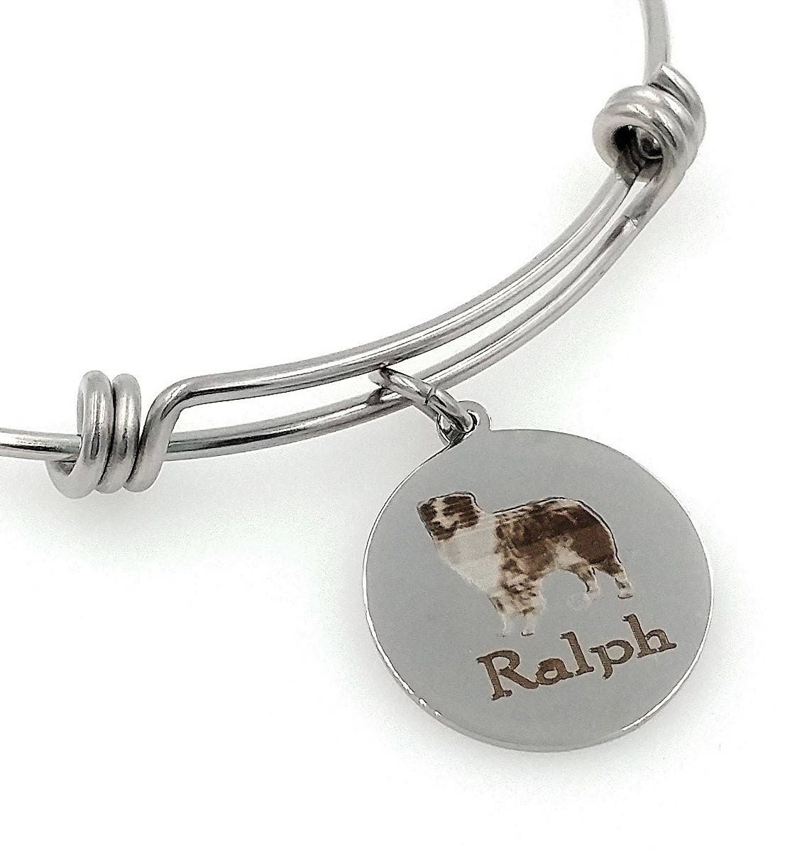 Australian Shepherd, Aussie Graviert Erweiterbar Personalisierte Armreif von TalkToThePaws