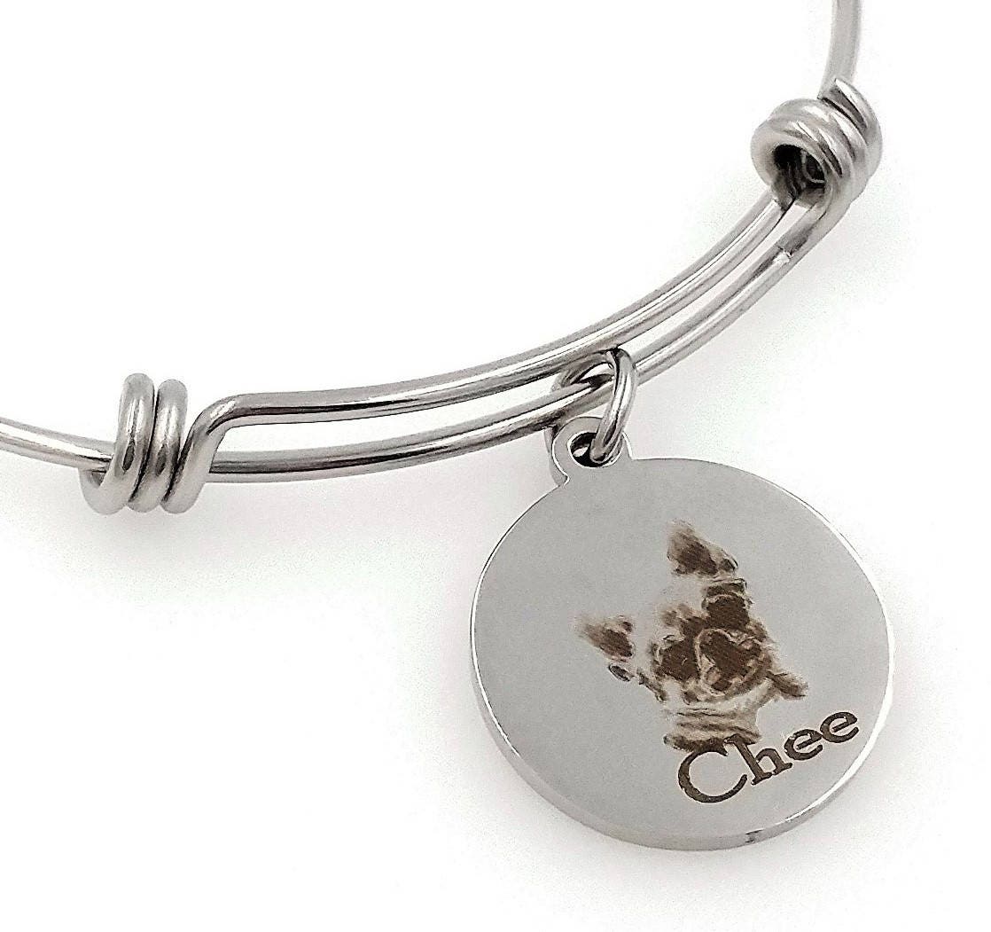 Chihuahua Graviert Erweiterbar Personalisierte Armreif von TalkToThePaws