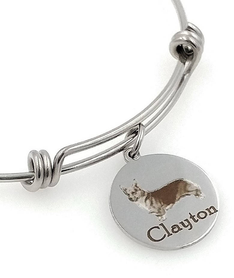 Corgis Gravierte Erweiterbar Personalisierte Armreif von TalkToThePaws