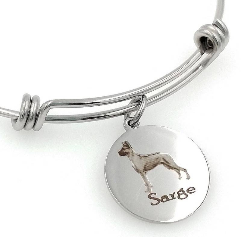 Deutsche Dogge Eingraviert Erweiterbar Personalisierte Armreif von TalkToThePaws