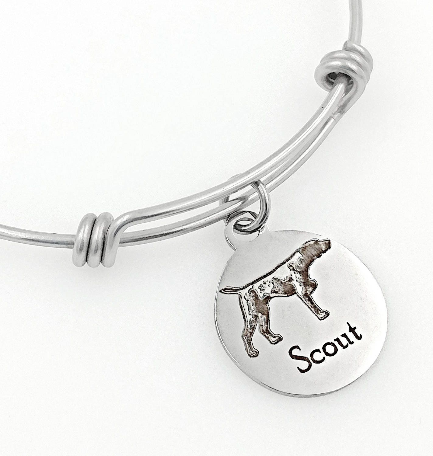 Deutscher Kurzhaariger Vorstehhund, Aps Graviert Erweiterbar Personalisierte Armreif von TalkToThePaws