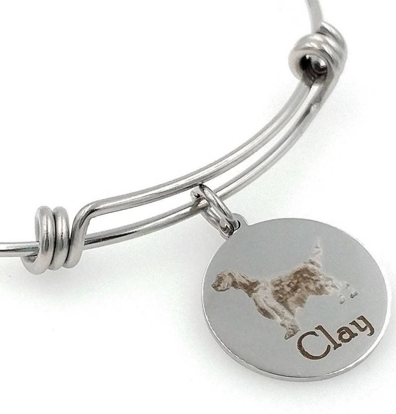 Englisch Setter Graviert Erweiterbar Personalisierte Armreif von TalkToThePaws