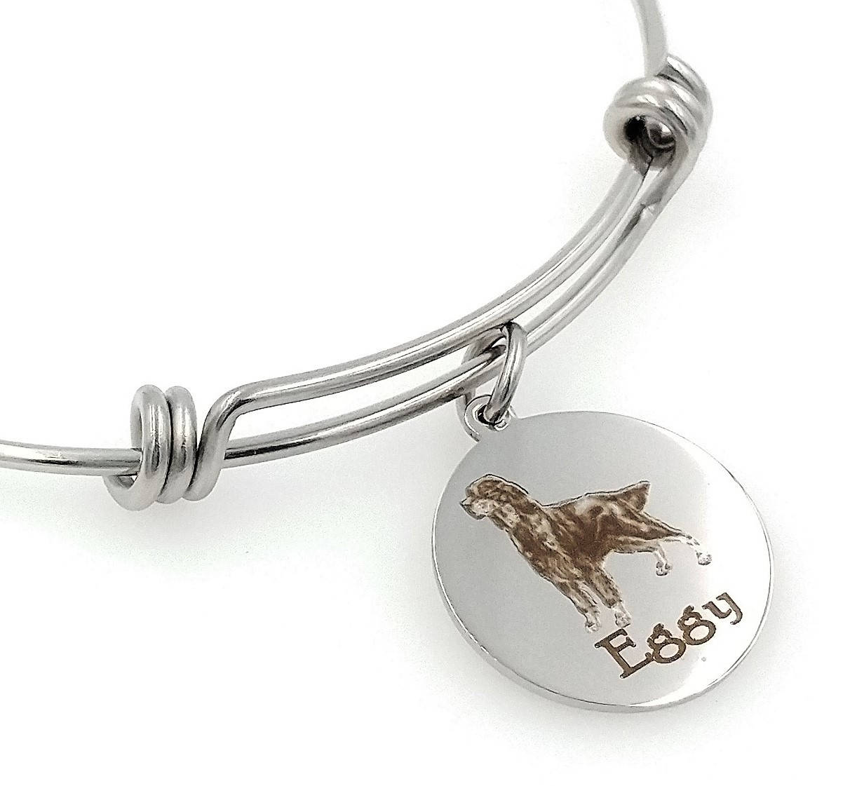 Gordon Setter Graviert Erweiterbar Personalisierte Armreif von TalkToThePaws