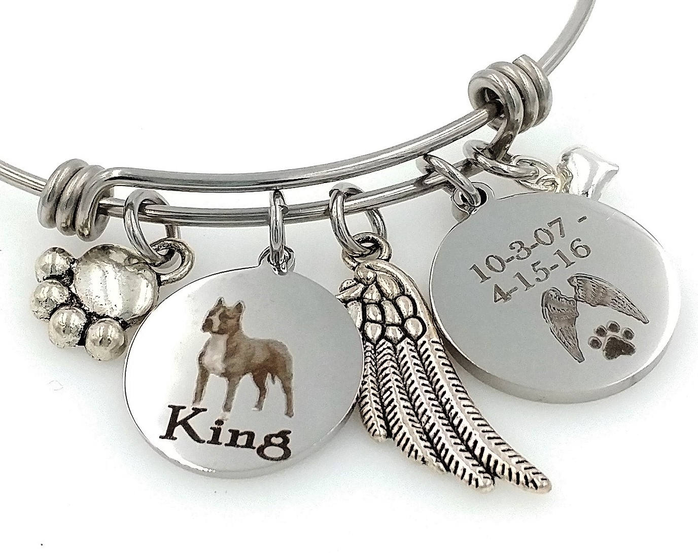 Hund Passing Away Geschenke Personalisiert American Staffordshire Terrier Memorial Remembrance Schmuck Regenbogenbrücke von TalkToThePaws