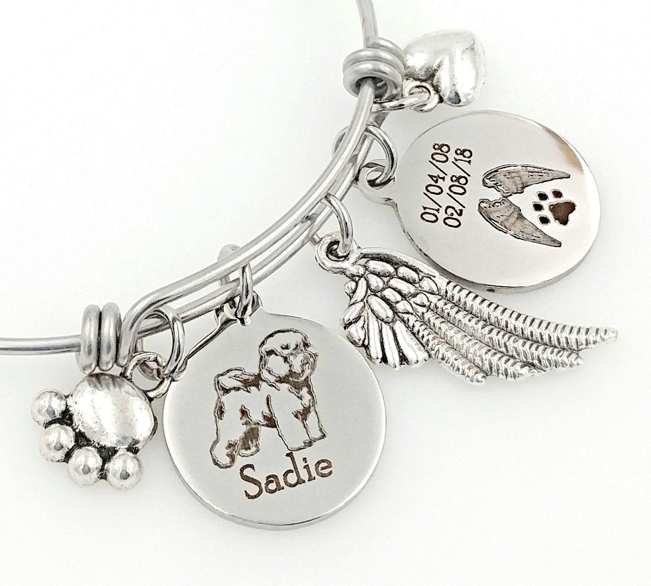 Hund Passing Away Geschenke Personalisiert Bichon Erinnerung Schmuck Regenbogen Brücke von TalkToThePaws