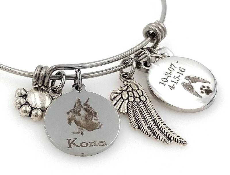 Hund Passing Away Geschenke Personalisiert Boxer Erinnerung Schmuck Regenbogen Brücke von TalkToThePaws